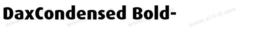 DaxCondensed Bold字体转换